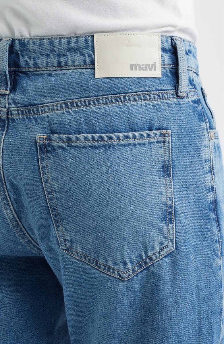 Mavi Jeans Zach Straight Leg Cotton & Linen Jeans, Alternate, color, Mid Linen Denim