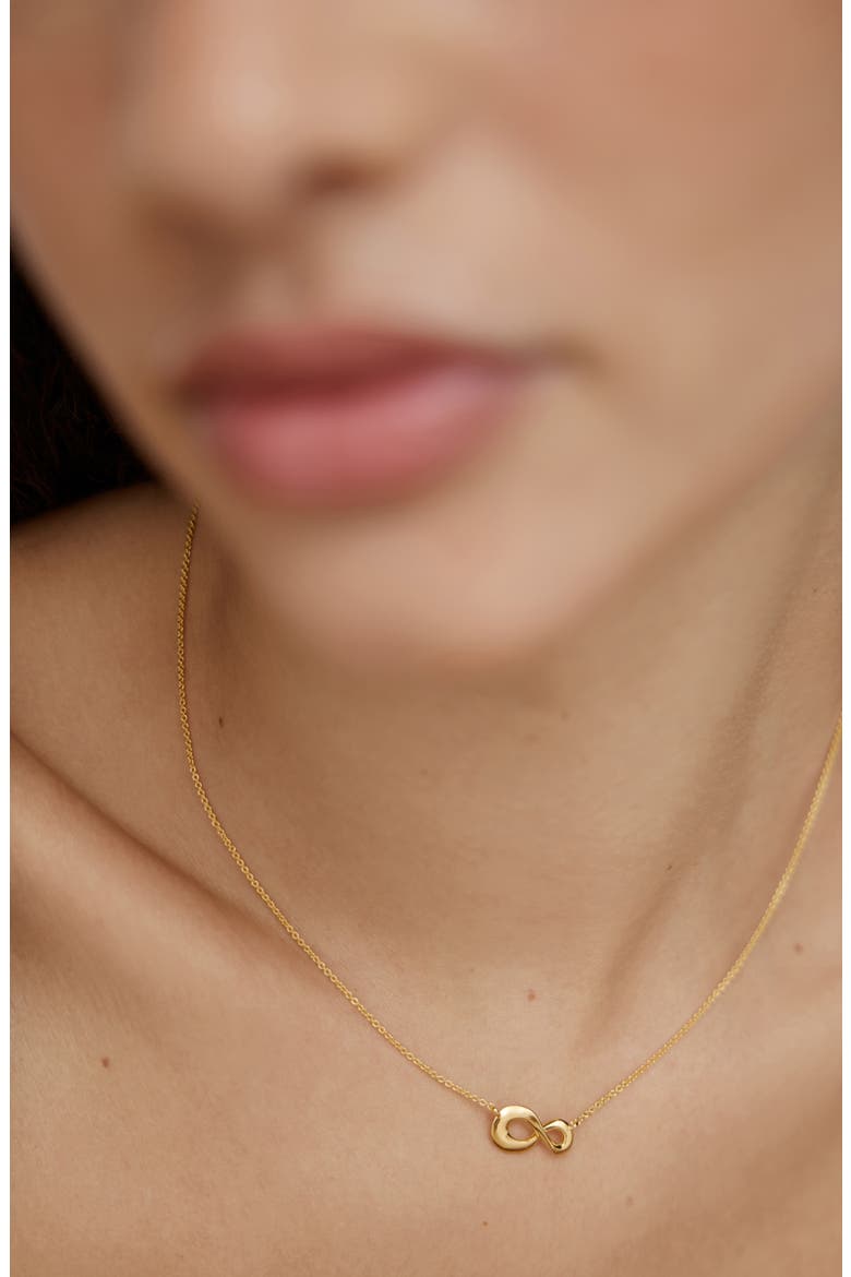 Infinity Pendant Necklace, Alternate, color, 18CT GOLD VERMEIL
