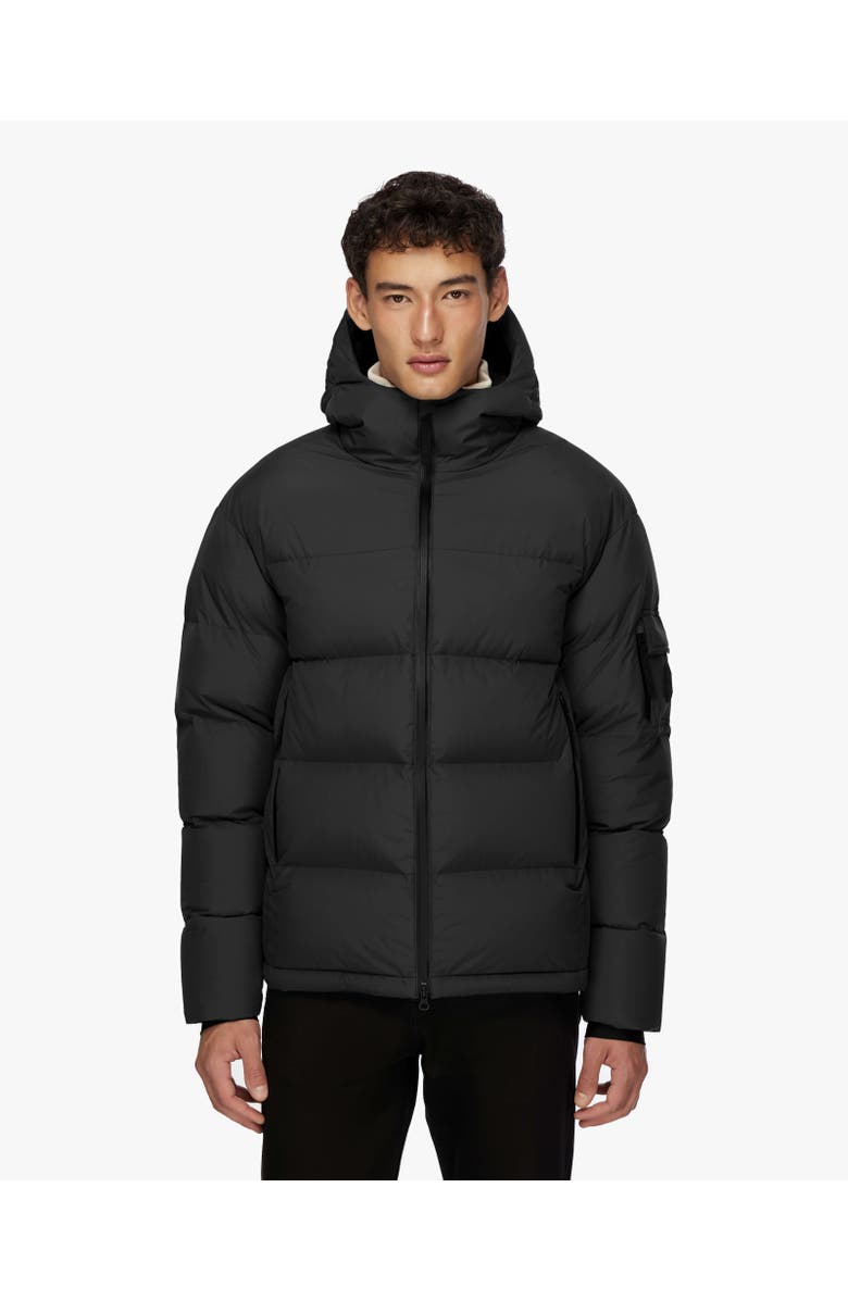 Quartz Co. DAWSON | Hooded Recycled Down Winter Jacket, Alternate, color, Black