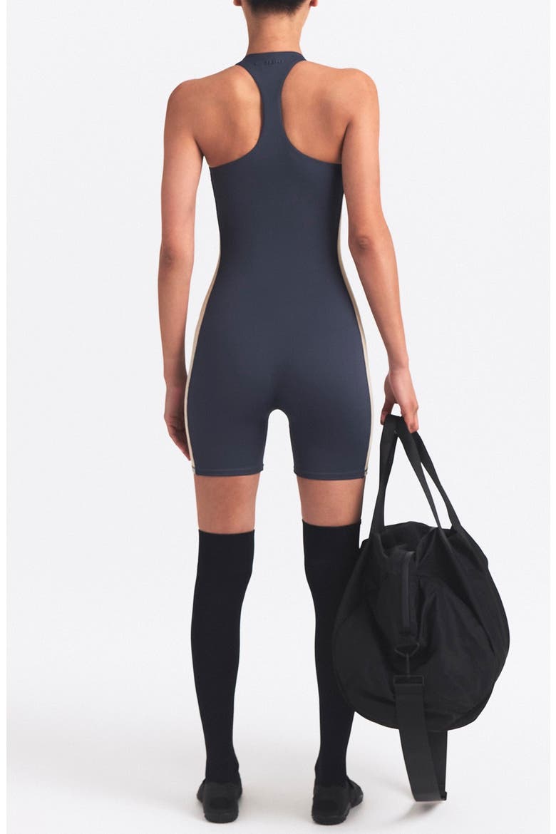 Colorblock Bodysuit, Alternate, color, DEEP ROYAL/ STONE