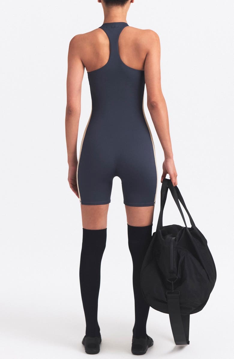 NikeSKIMS Colorblock Bodysuit, Alternate, color, Deep Royal/ Stone