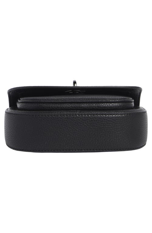 Marc Jacobs The Dtm Signet Turnlock Small Saddle Bag In Black
