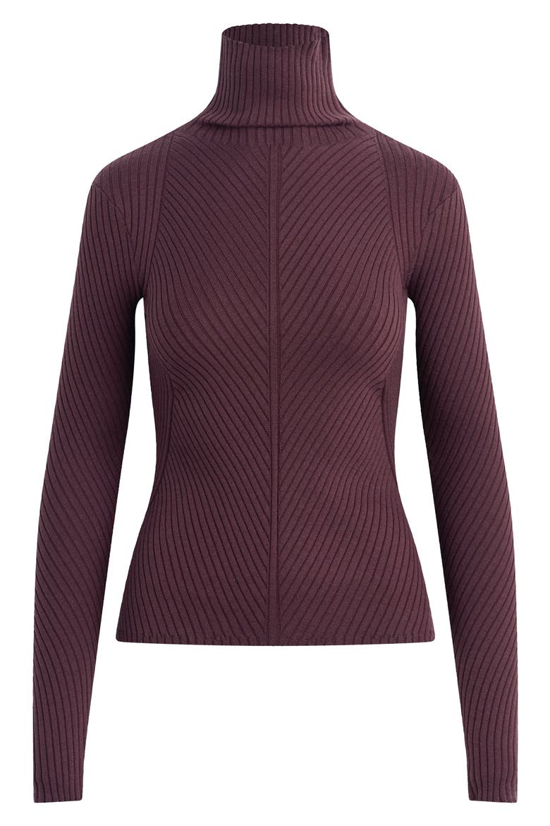 Be Your Girl Turtleneck Merino Wool Blend Sweater, Alternate, color, BURGUNDY DAHLIA
