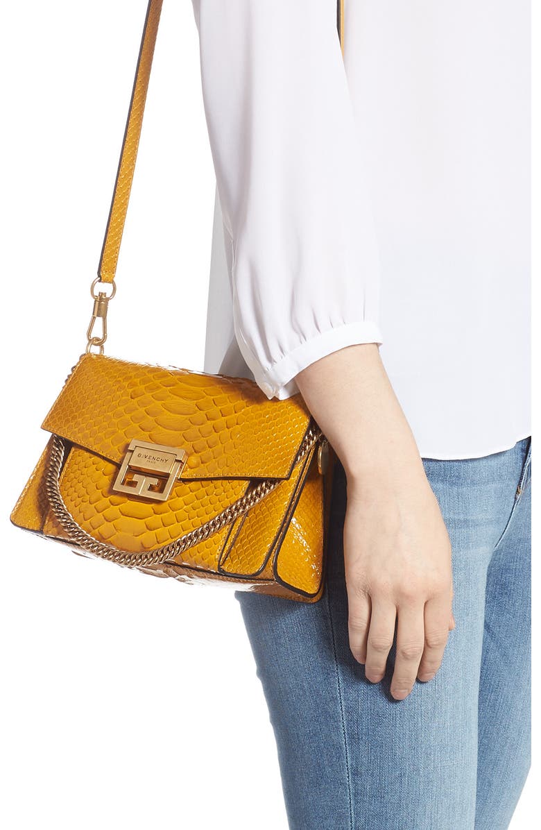Givenchy Small GV3 Genuine Python Shoulder Bag, Alternate, color,