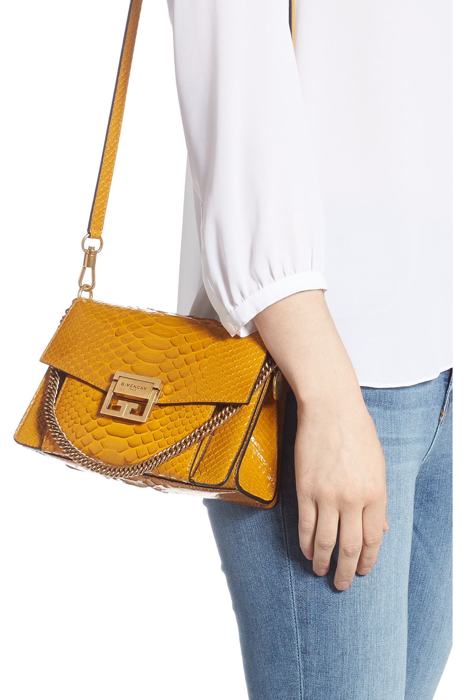 Givenchy Small GV3 Genuine Python Shoulder Bag (Women) | Nordstrom