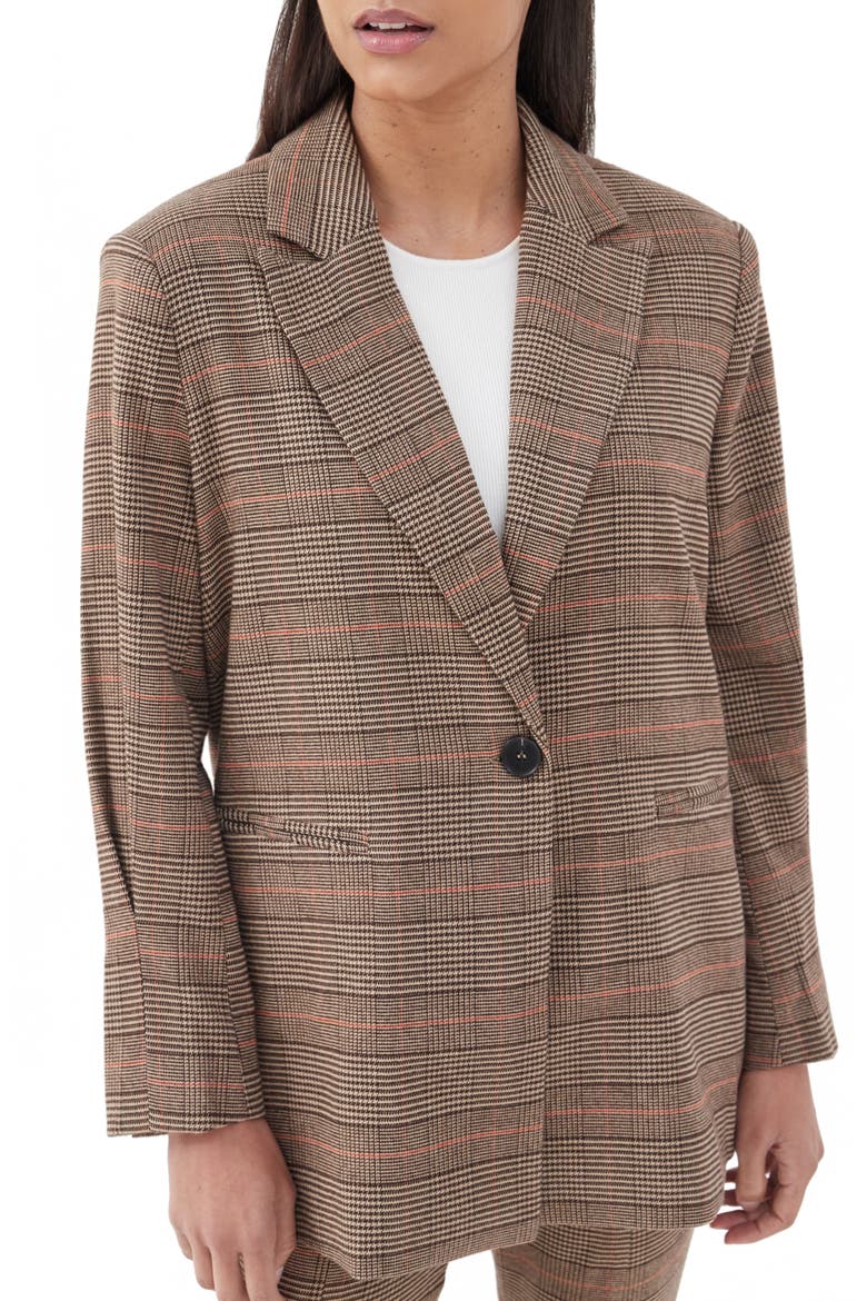 Bartlett Check Oversize Blazer, Alternate, color, BROWN CHECK