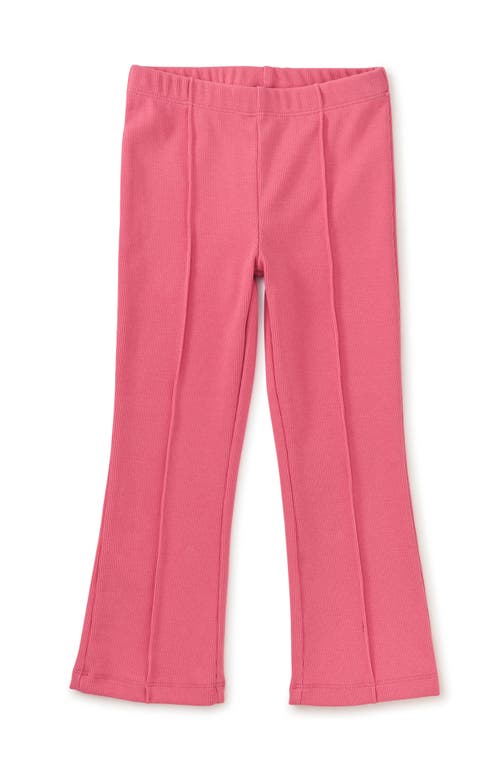Tea Collection Ribbed Flare Pants In Desert Rose