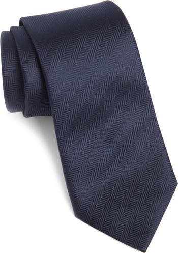 Cravate Canali En Soie Et Coton Motif Pied-de-poule (herringbone) Et Pois - Couleur Grise, Fait Main En Italie, Occasion