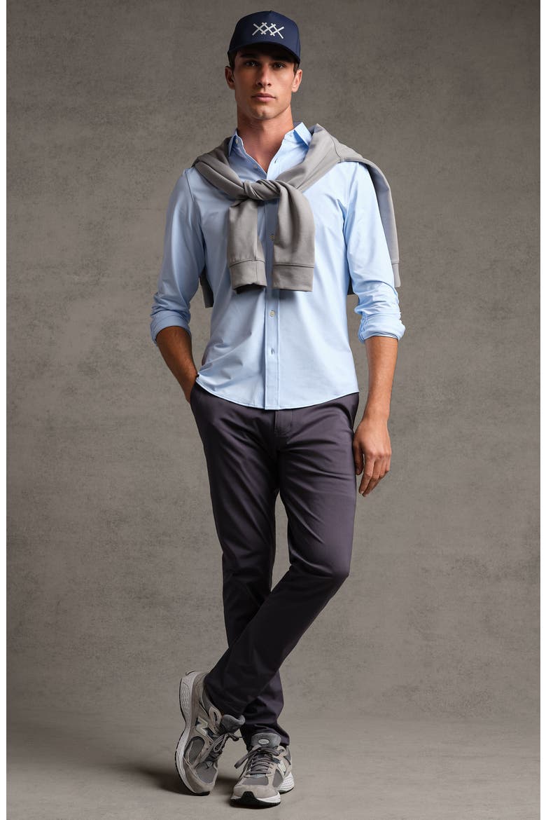 Commuter Slim Fit Performance Button-Up Shirt, Alternate, color, BUSINESS BLUE