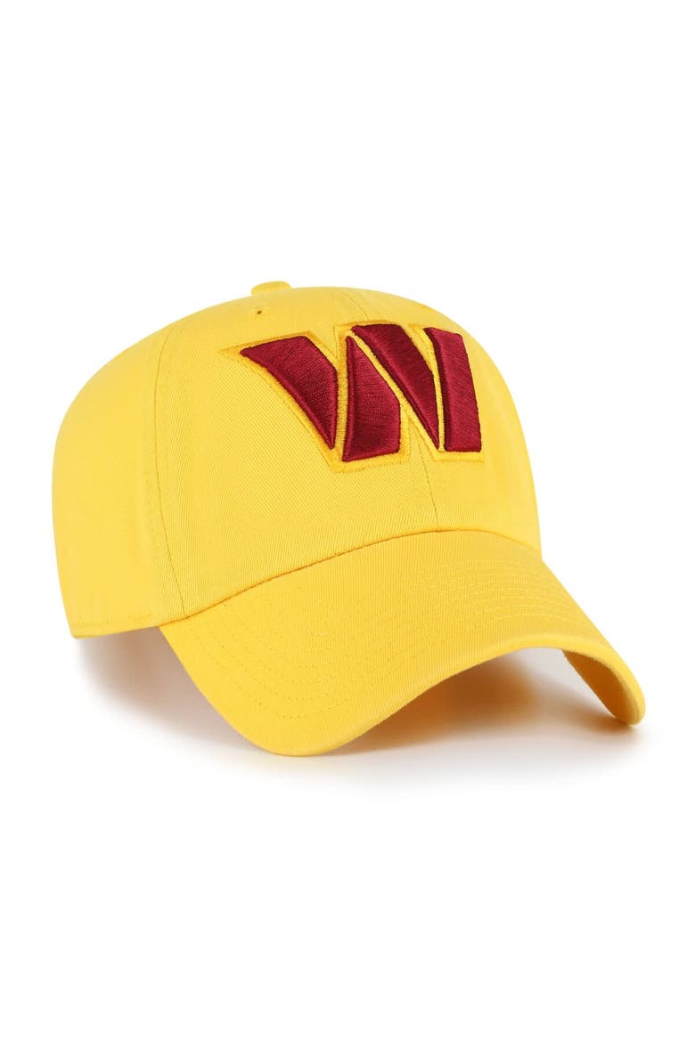 Men's '47  Gold Washington Commanders Cleanup Adjustable Hat, Alternate, color, Gold