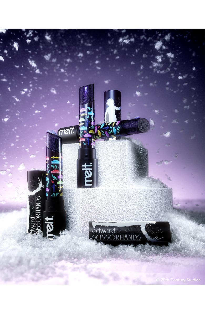 Melt Cosmetics Lustre Slick Lipstick, Alternate, color, Black/ Blue Glitter