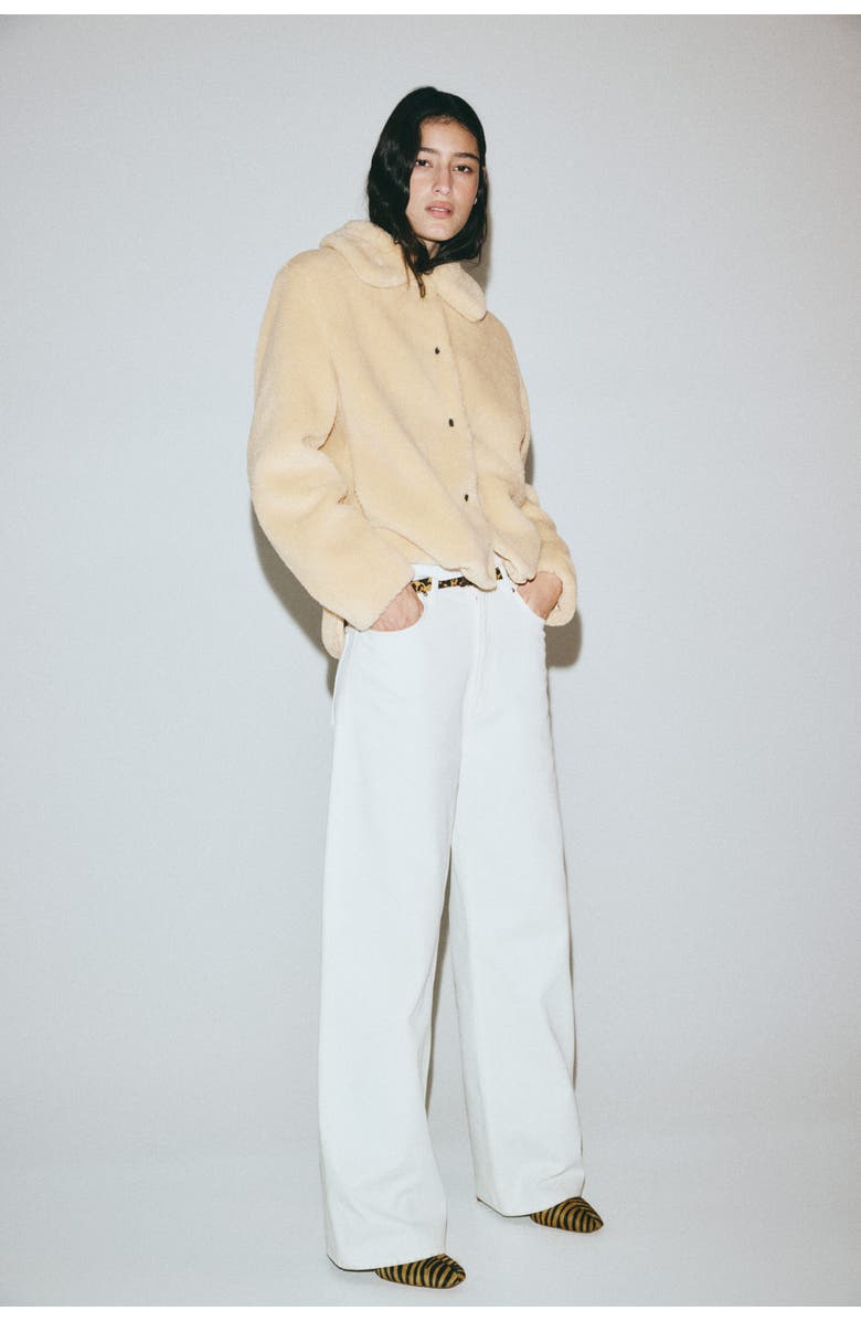 H&M Pile Jacket, Alternate, color, Beige