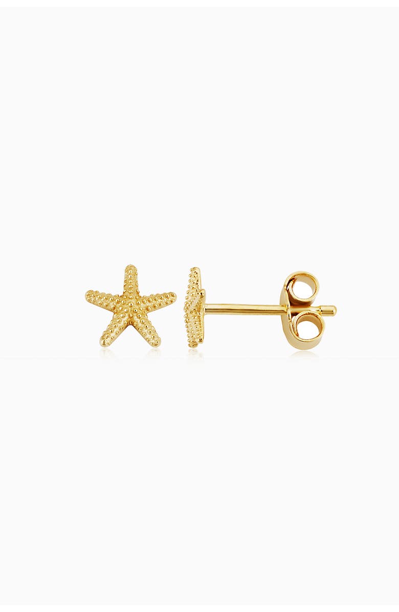 Oradina 14K Yellow Gold Starfish Studs, Alternate, color, Yellow Gold