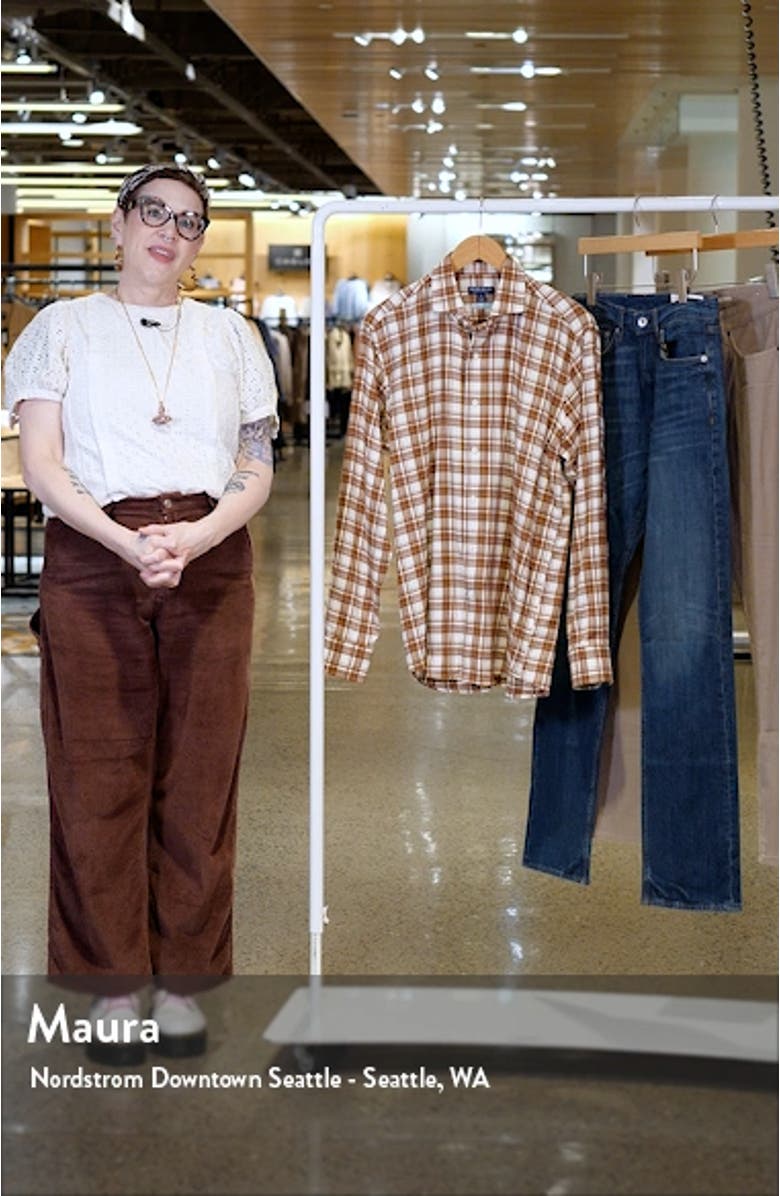 Crown Crafted Trento Plaid Italian Flannel Button-Up Shirt, sales video thumbnail