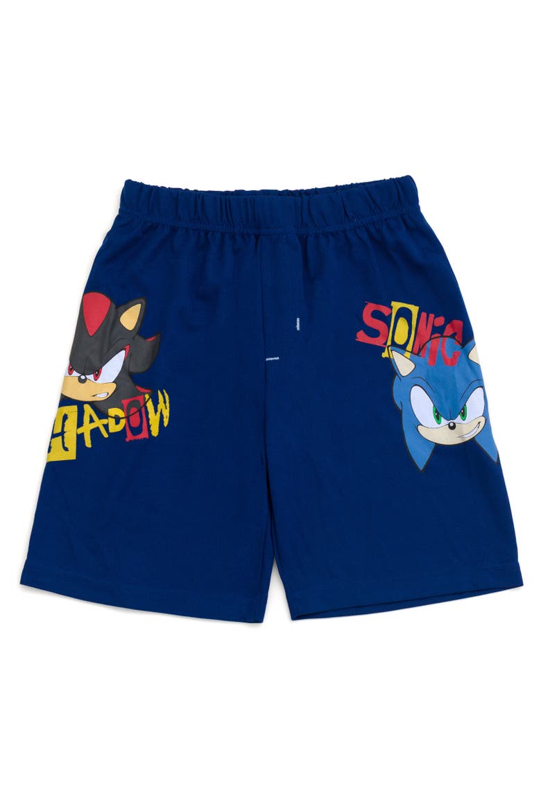 Sonic the Hedgehog Boys' Athletic 2-Piece Tee and Shorts Set, Alternate, color, Sonic Shadow Blue
