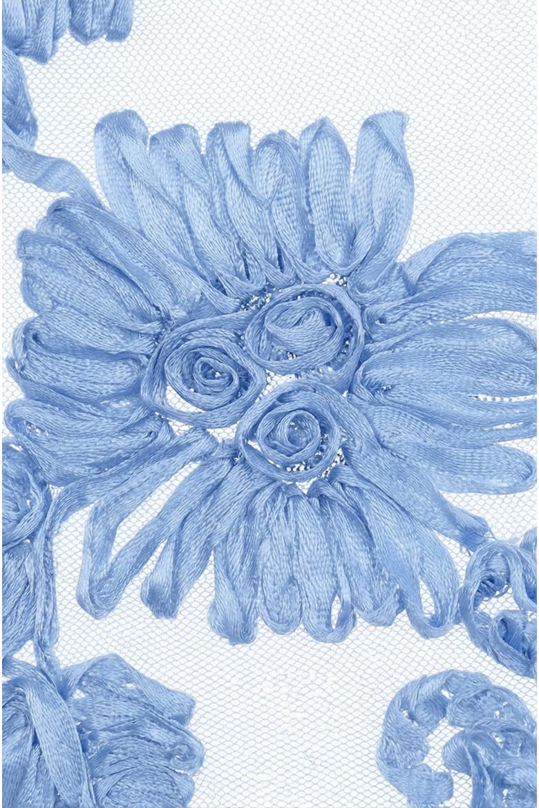 Sheer Floral Embroidered Mini Dress, Alternate, color, Pastel Blue