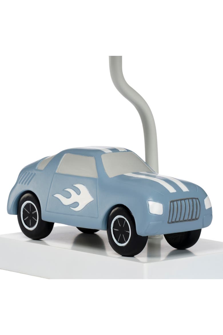 Little Racer Hand Painted Car/Transportation Lamp w/ Shade and Bulb, Alternate, color, Blue