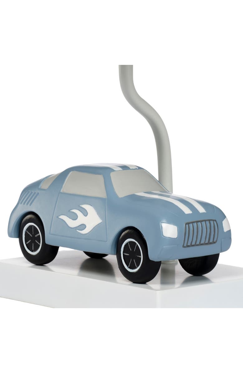 Lambs & Ivy Little Racer Hand Painted Car/Transportation Lamp w/ Shade and Bulb, Alternate, color, Blue
