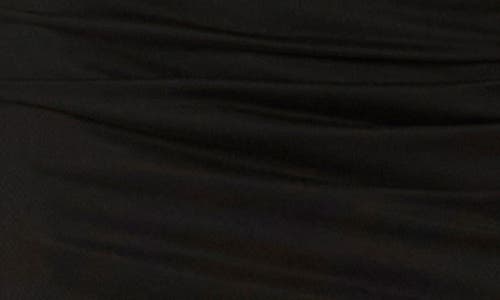 Nia Nola Shirred Strapless Mesh Maxi Dress In Black