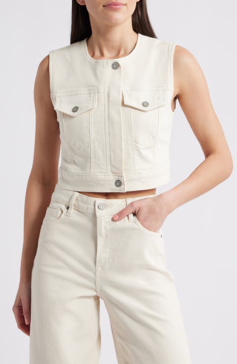 Crop Trucker Vest