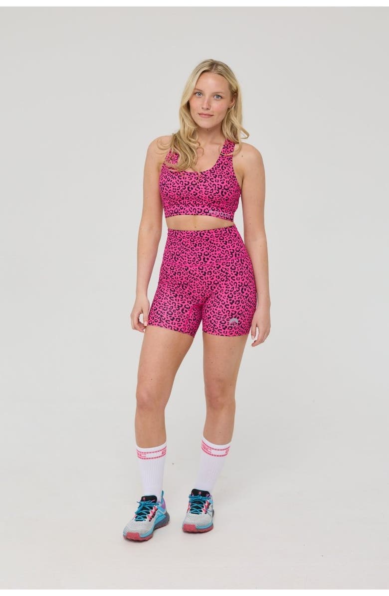 OOSC High Support Elite Crossback Sports Bra - Pink Leopard, Alternate, color, Pink Leopard