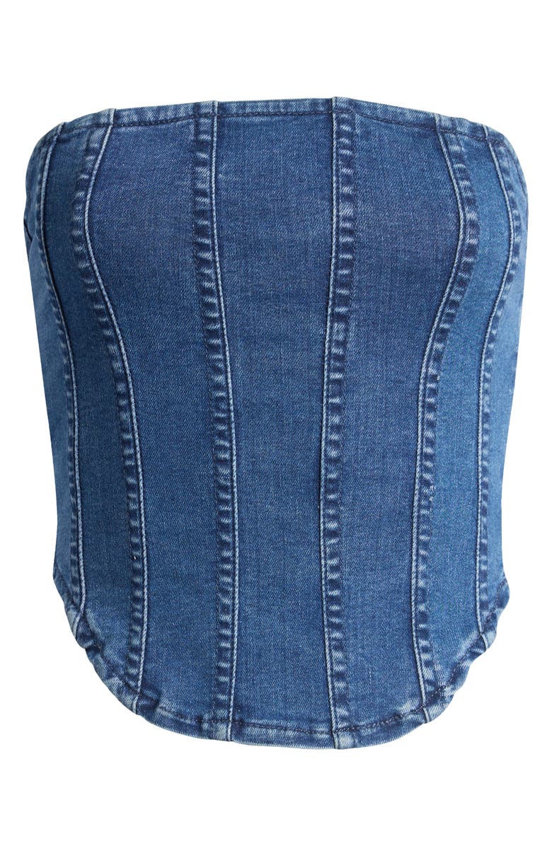 Good American Denim Corset Top, Alternate, color, 