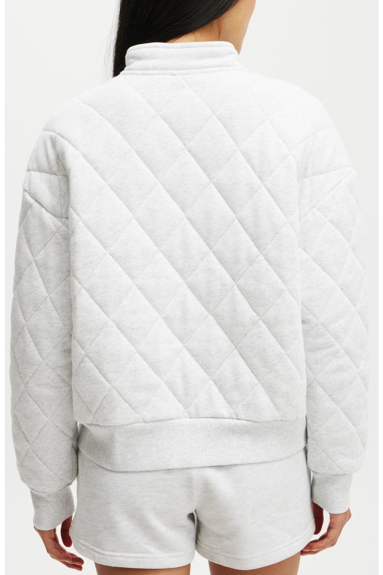 Active Quilted Zip Through, Alternate, color, Cloudy Grey Marle