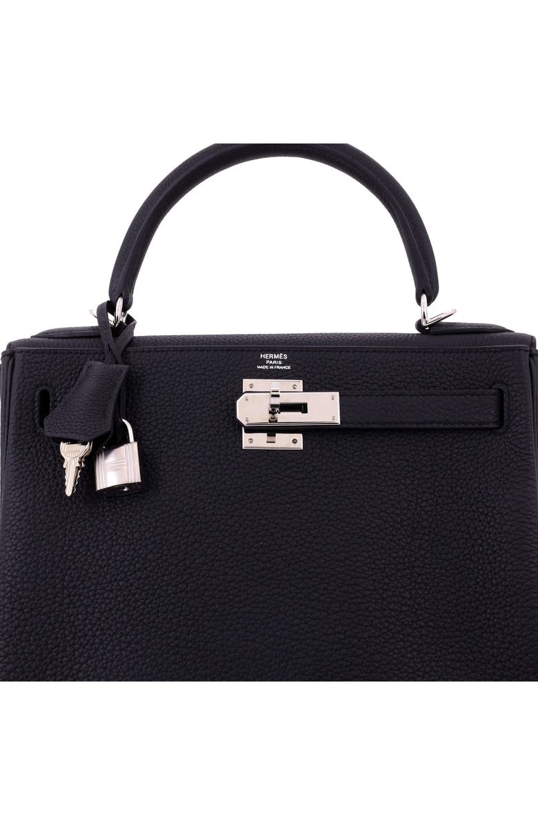 Pre-Owned Hermes Kelly Handbag Black Togo with Palladium Hardware 28, Alternate, color,