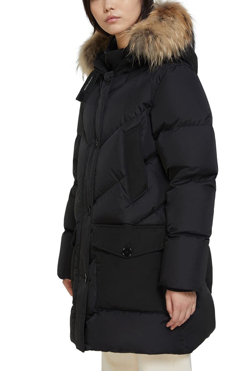 Woolrich Down Parka with Genuine Coyote Fur Trim, Alternate, color,