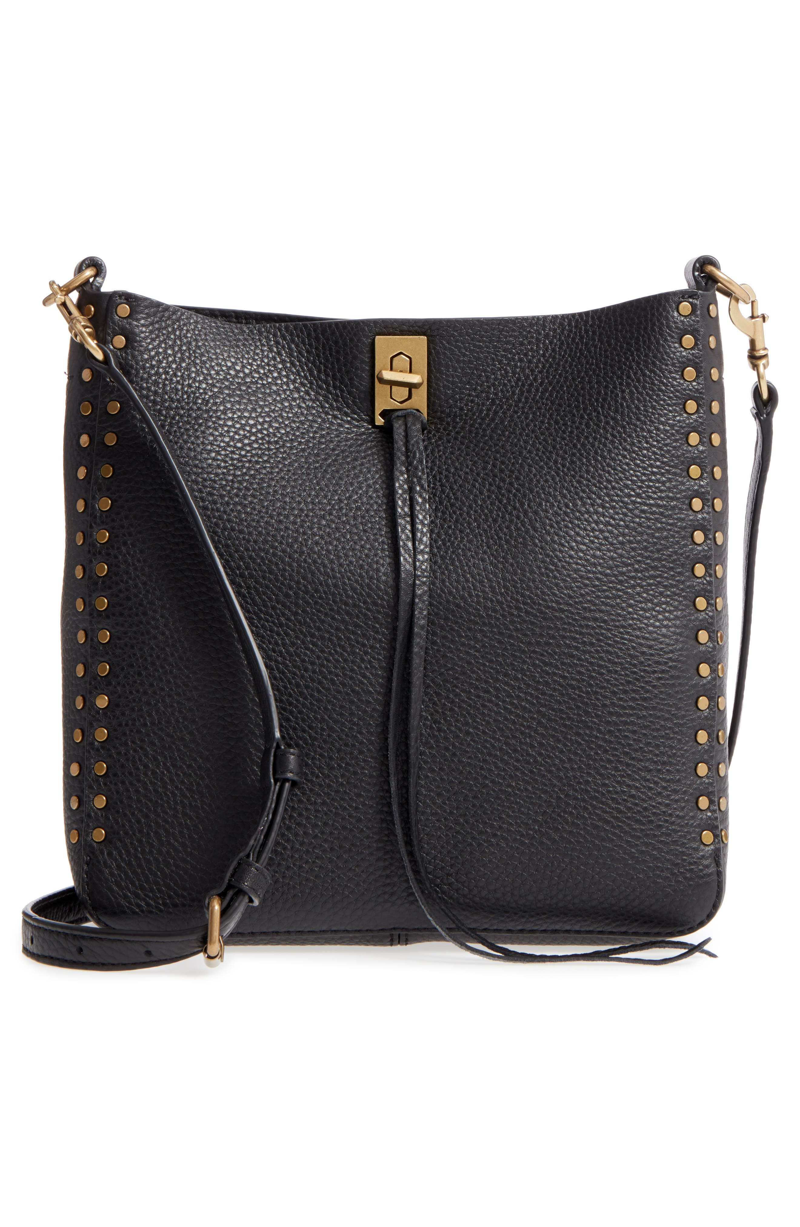 Rebecca Minkoff Small Darren Deerskin Leather Feed Bag, Alternate, color, 