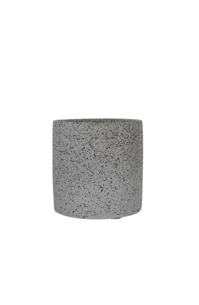 Foreside Home and Garden Textured Black Stoneware Planter, Main, color, Black