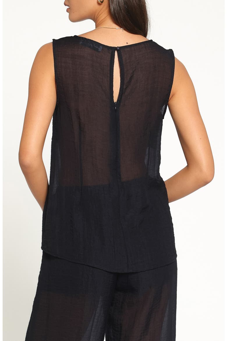 Vayla Paneled Sheer Top, Alternate, color, BLACK
