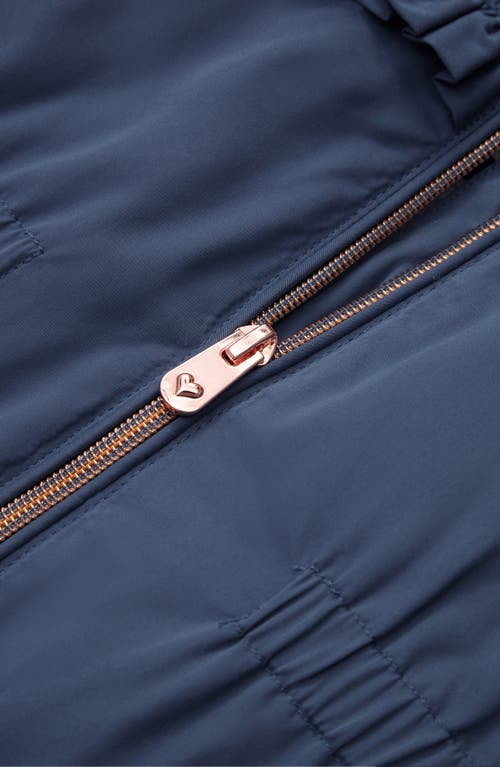 Rokka&rolla Borg Lining Puffer Coat In Blue