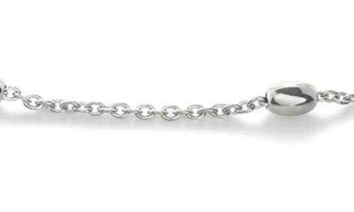 Monica Vinader Womens Sterling Silver Orbit Fine Oval Station Sterling-silver Necklace In Metallic