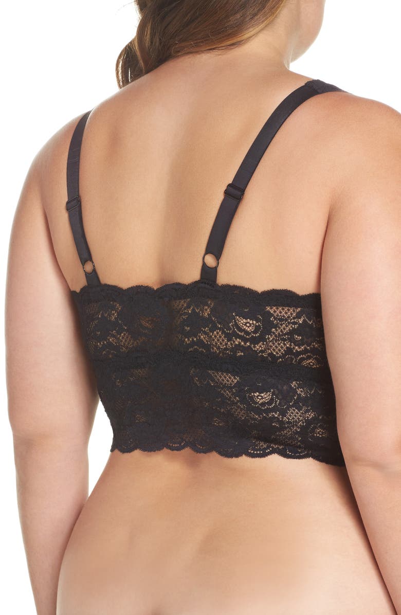 Cosabella Never Say Never Plungie Lace Longline Bralette, Alternate, color,
