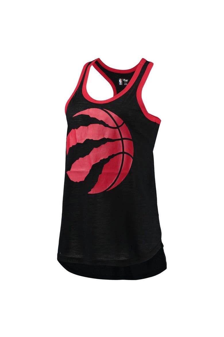 Women's G-III Sports by Carl Banks Black Toronto Raptors Showdown Scoop-Neck Racerback Tank Top, Alternate, color, Black
