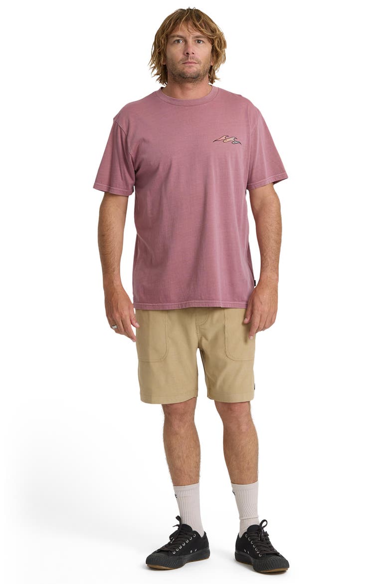 Flare Premium Oversize Cotton Graphic T-Shirt, Alternate, color, RED DAHLIA