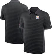 Nike Men's Nike Black Pittsburgh Steelers Sideline Victory Stripe Performance Polo