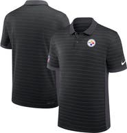 Nike Men's Nike Black Pittsburgh Steelers Sideline Victory Stripe Performance Polo