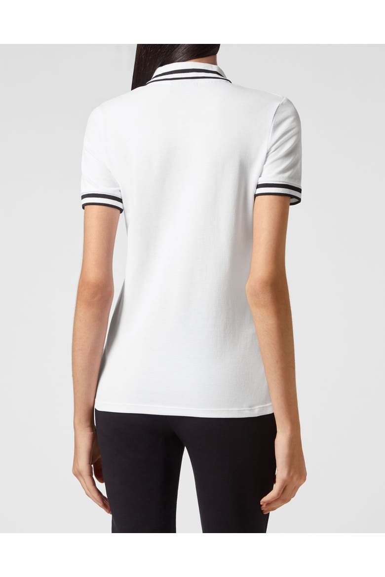 Polo Shirt Ss Scratch Women, Alternate, color, white