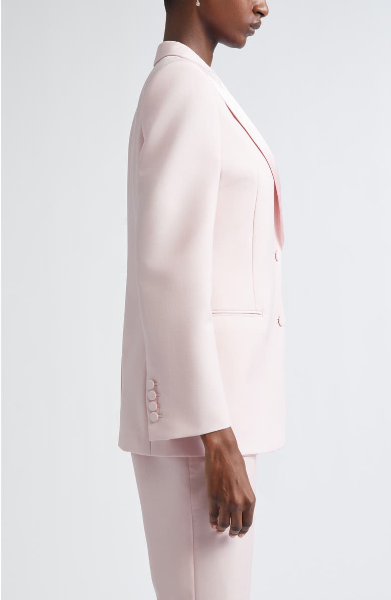 McQueen Satin Lapel Wool & Mohair Jacket, Alternate, color, Rose
