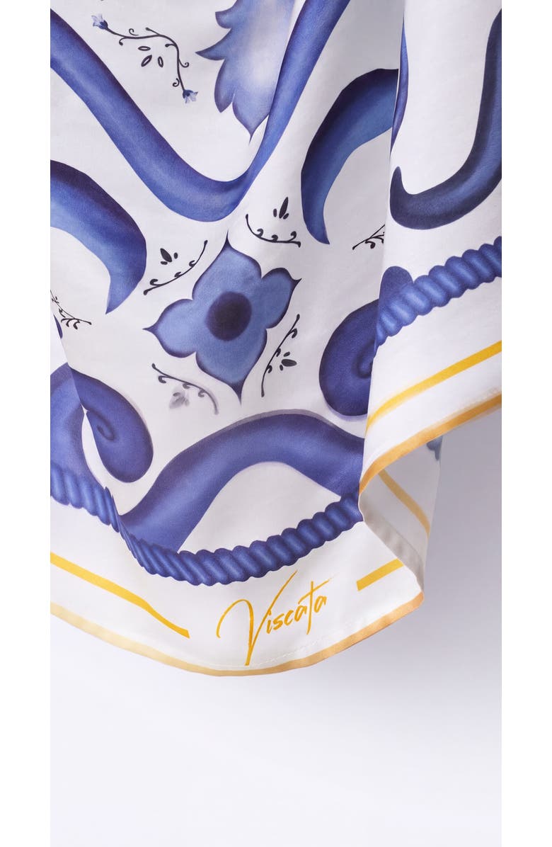 VISCATA Square Scarf, Alternate, color, Majolica Blue