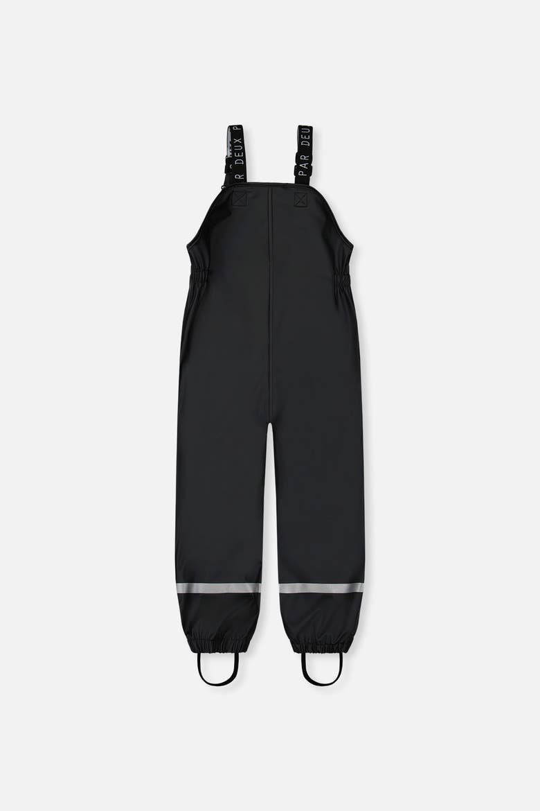 Rain Adjustable Suspender Reflective Ankle Overalls, Alternate, color, Black