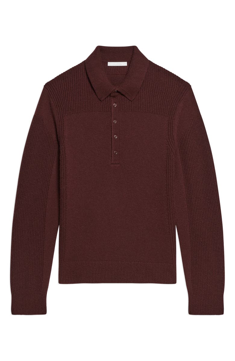 Helmut Lang Block Polo Sweater, Alternate, color, Dark Burgundy - Q51