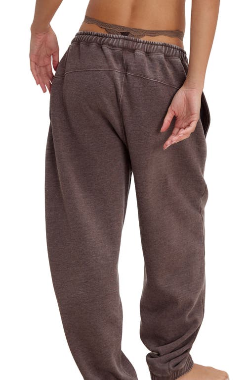 Free People Slow It Down Cotton Blend Joggers In Brown