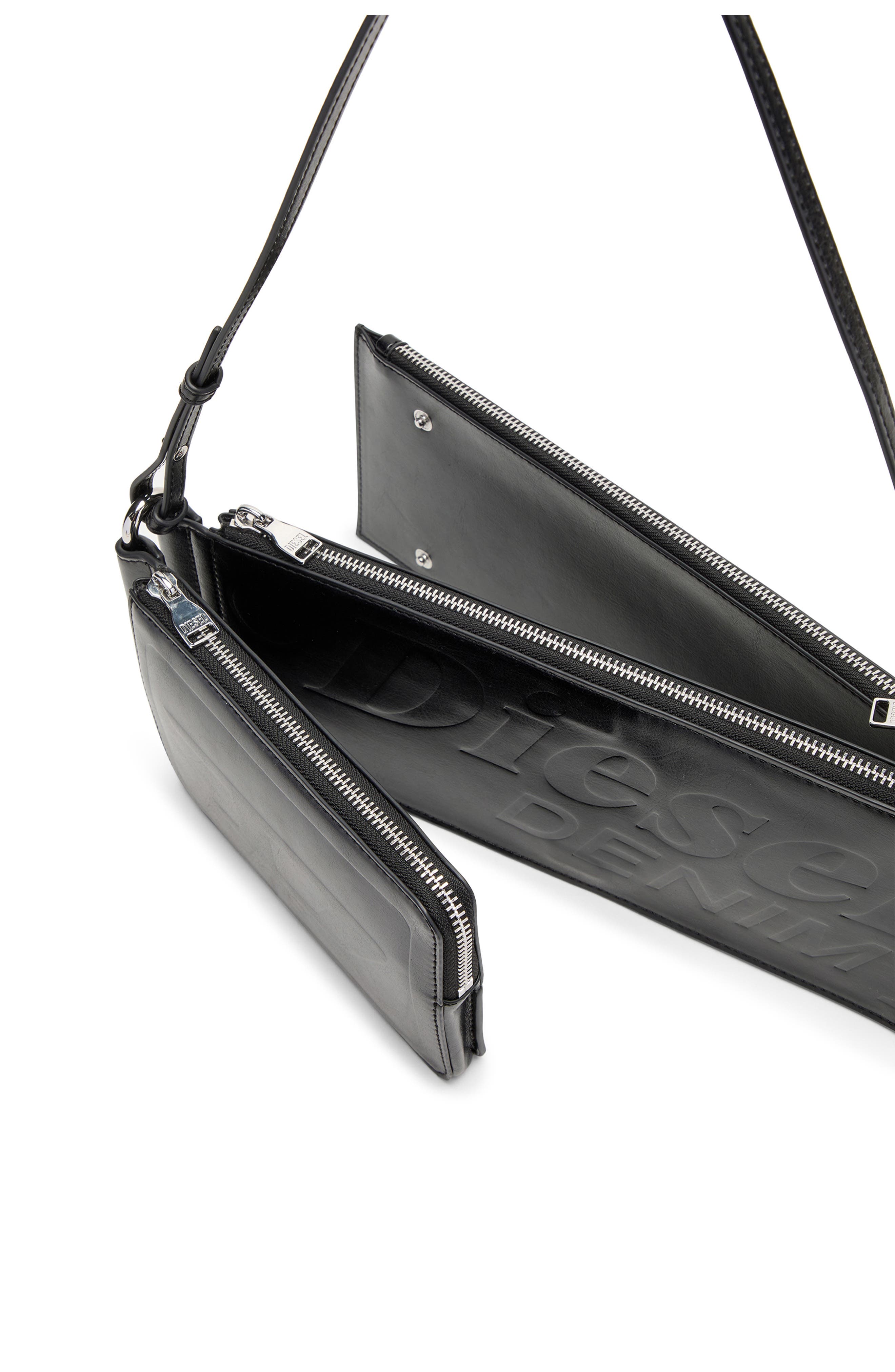 DIESEL<sup>®</sup> Flag-D-Modular Logo Embossed Shoulder Bag, Alternate, color, Black