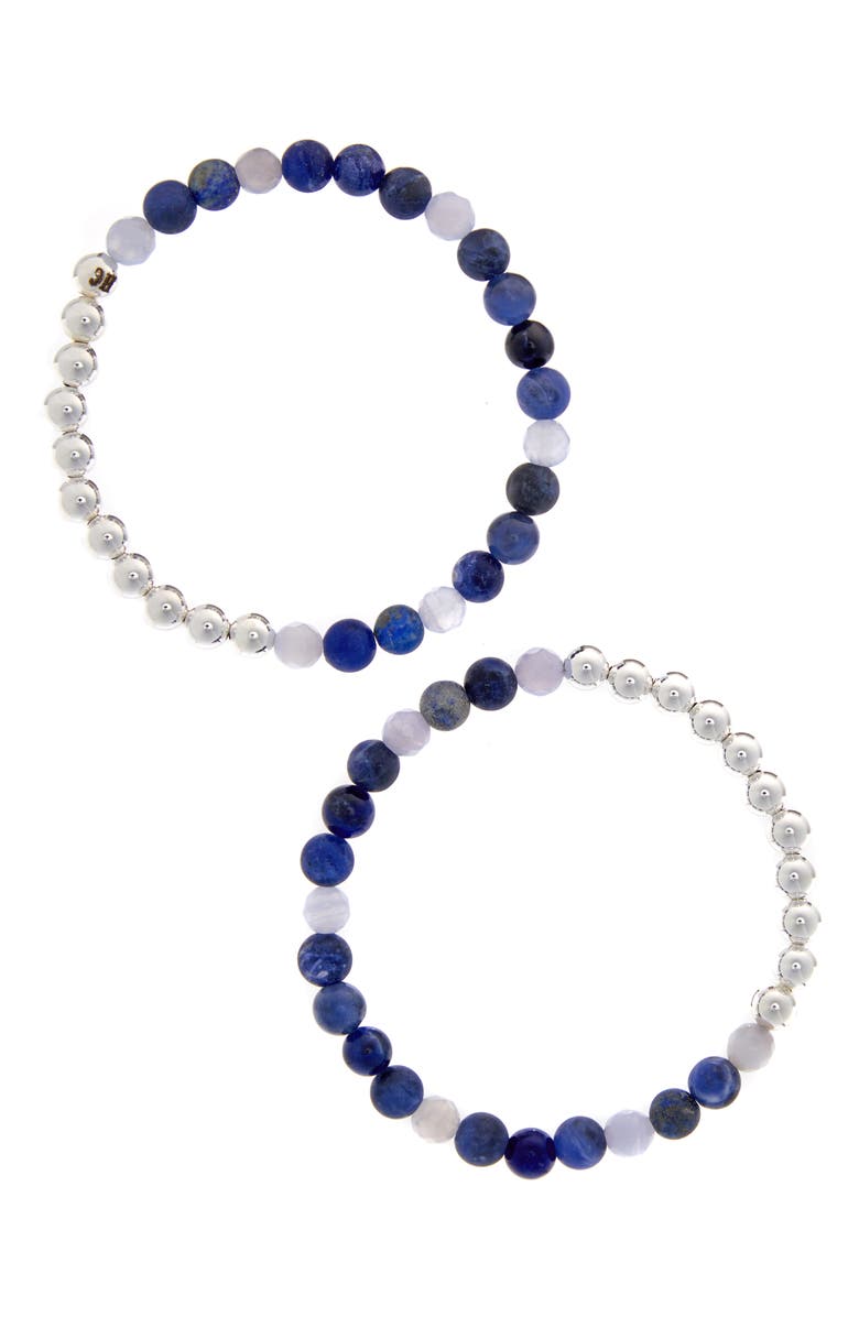 The Healer’s Collection N12 Express & Communicate Set of 2 Healer's Bracelets, Main, color, Silver