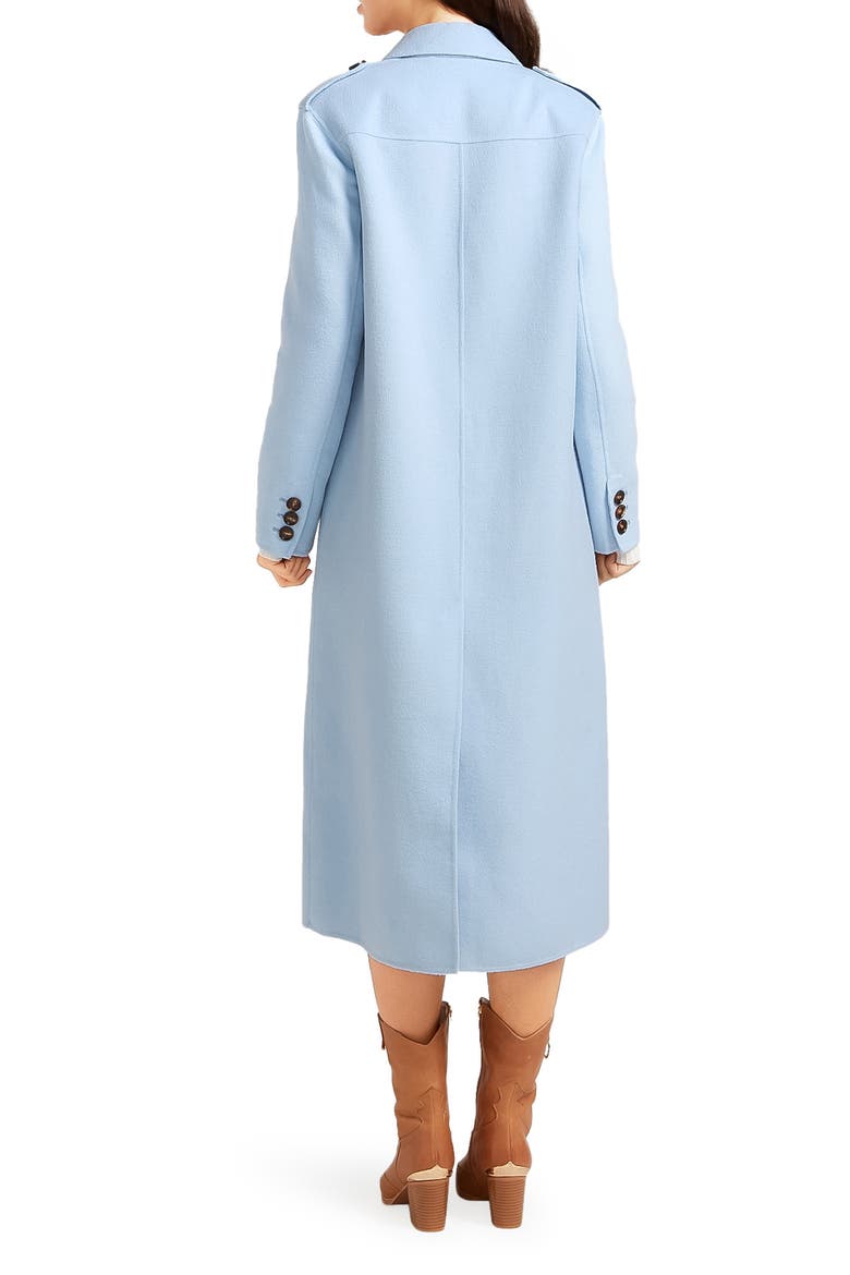 Tainted Love Wool Blend Longline Coat, Alternate, color, SKY BLUE