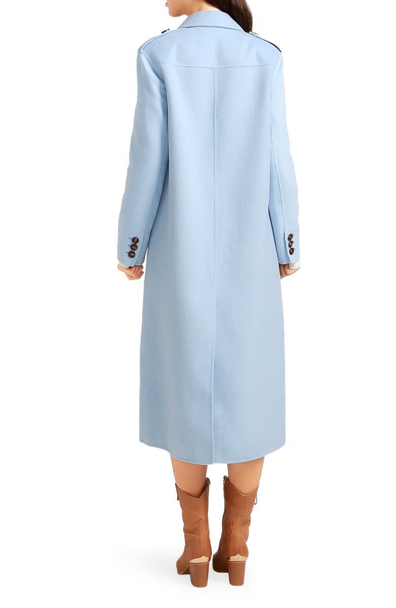 Belle & Bloom Tainted Love Wool Blend Longline Coat, Alternate, color, Sky Blue
