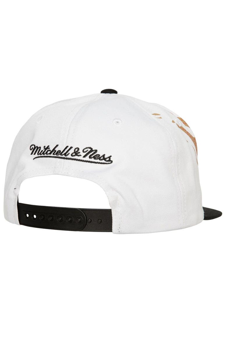 Men's Mitchell & Ness White Philadelphia 76ers Hot Fire Snapback Hat, Alternate, color, White